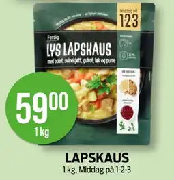 Kiwi MIDDAG PÅ 1-2-3 Lapskaus tilbud
