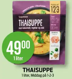 Kiwi MIDDAG PÅ 1-2-3 Thaisuppe tilbud