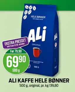 Kiwi ALI Kaffe hele bønner tilbud