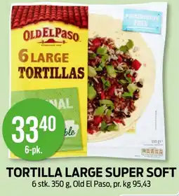 Kiwi OLD EL PASO Tortilla large super soft tilbud
