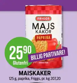 Kiwi FRIGGS Maiskaker tilbud