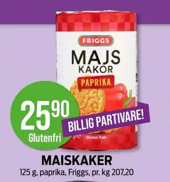 Kiwi FRIGGS Maiskaker tilbud