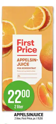 Kiwi FIRST PRICE Appelsinjuice tilbud