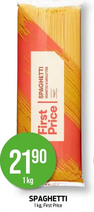 Kiwi FIRST PRICE Spaghetti tilbud