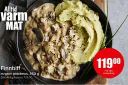 Spar Finnbiff m/grov potetmos, 450 g tilbud