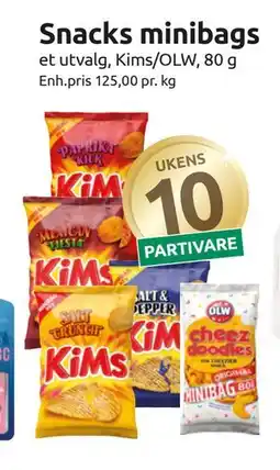 Joker Snacks minibags, NOK 10 tilbud