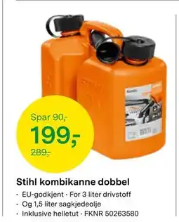 Felleskjøpet Stihl kombikanne dobbel, NOK 199 tilbud