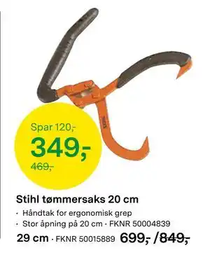 Felleskjøpet Stihl tømmersaks 20 cm, NOK 349 tilbud