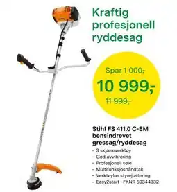 Felleskjøpet Stihl FS 411.0 C-EM bensindrevet gressag/ryddesag, NOK 10999 tilbud
