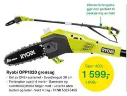 Felleskjøpet Ryobi OPP1820 grensag, NOK 1599 tilbud