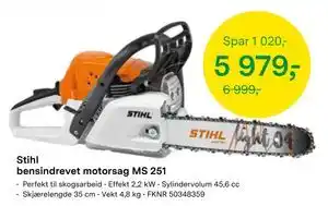 Felleskjøpet Stihl bensindrevet motorsag MS 251, NOK 5979 tilbud