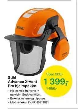 Felleskjøpet Stihl Advance X-Vent Pro hjelmpakke, NOK 1399 tilbud