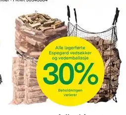 Felleskjøpet Alle lagerførte Espegard vedsekker og vedemballasje tilbud