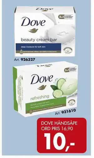 Sparkjøp DOVE HÅNDSÅPE, NOK 10 tilbud