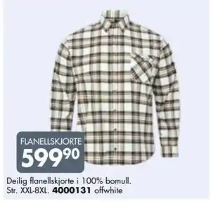 Sparkjøp FLANELLSKJORTE, NOK 599.9 tilbud