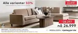 Skeidar MODULSOFA. Ellinor hjørnesofa, NOK 26999 tilbud