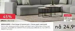 Skeidar Porto sofabordset, NOK 2299 tilbud