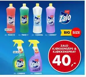 Sparkjøp Zalo Kitchen Soap & Kitchen Spray, NOK 40 tilbud