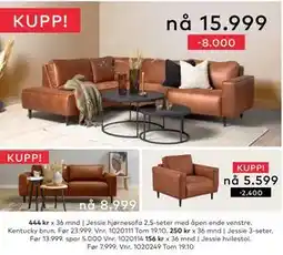 Skeidar Jessie hjørnesofa 2,5-seter, NOK 15999 tilbud