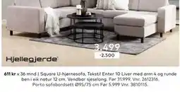 Skeidar Porto sofabordsett, NOK 3499 tilbud
