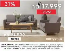 Skeidar Medly 2-seter, NOK 21899 tilbud