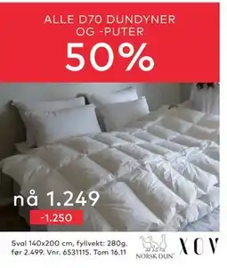 Skeidar ALLE D70 DUNDYNER OG -PUTER tilbud