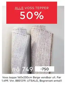Skeidar ALLE VOSS TEPPER tilbud