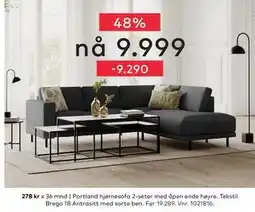 Skeidar Portland hjørnesofa 2-seter, NOK 9999 tilbud