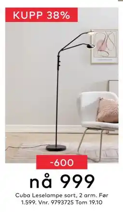Skeidar Cuba Leselampe, NOK 999 tilbud