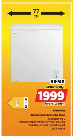 POWER Fryseboks, NOK 1999 tilbud