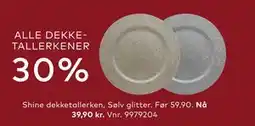 Skeidar Shine dekketallerken, NOK 39.9 tilbud