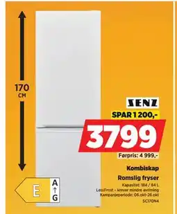 POWER Kombiskap, NOK 3799 tilbud