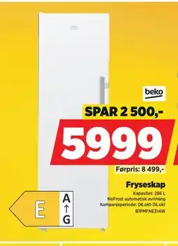 POWER Fryseskap, NOK 5999 tilbud
