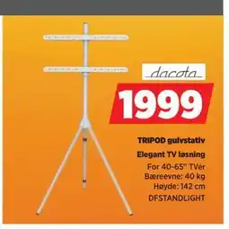 POWER TRIPOD gulvstativ, NOK 1999 tilbud