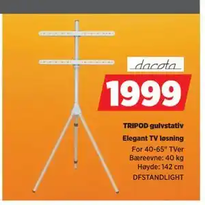 POWER TRIPOD gulvstativ, NOK 1999 tilbud