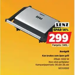 POWER Bordgrill, NOK 299 tilbud