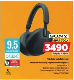 POWER Trådløse hodetelefoner, NOK 3490 tilbud