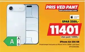 POWER iPhone Air 256 GB, NOK 11401 tilbud