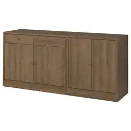 IKEA Tonstad Oppbevaringskombinasjon, brun beiset eikefiner, 202x47x90 cm tilbud