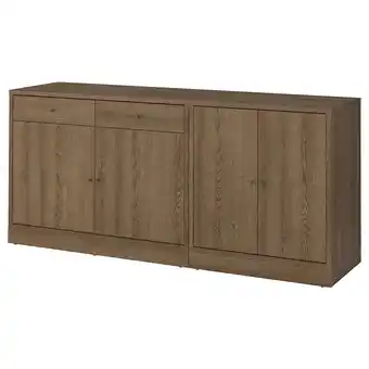 IKEA Tonstad Oppbevaringskombinasjon, brun beiset eikefiner, 202x47x90 cm tilbud