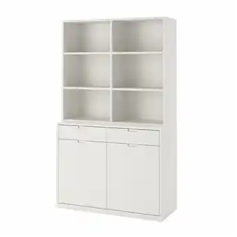 IKEA Tonstad Oppbevaringskombinasjon, offwhite, 120x47x201 cm tilbud