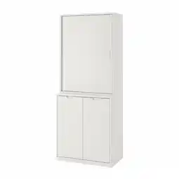 IKEA Tonstad Oppbevaring med skyvedører, offwhite, 81x47x201 cm tilbud