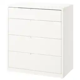 IKEA Tonstad Kommode, 4 skuffer, offwhite, 82x47x91 cm tilbud
