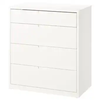 IKEA Tonstad Kommode, 4 skuffer, offwhite, 82x47x91 cm tilbud