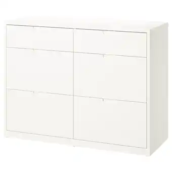 IKEA Tonstad Kommode 6 skuffer, offwhite, 120x47x91 cm tilbud