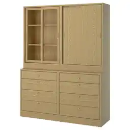 IKEA Tonstad Kommode, eikefiner/glass, 164x47x210 cm tilbud