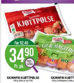 Kiwi SKINNFRI KJØTTPØLSE, NOK 34.9 tilbud