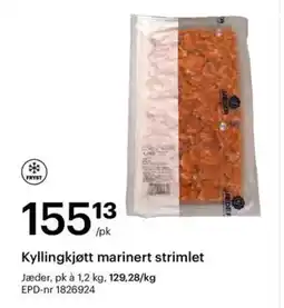 Storcash Kyllingkjøtt marinert strimlet tilbud
