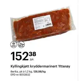 Storcash Kyllingkjøtt kryddermarinert ytterøy tilbud