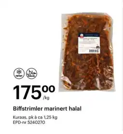 Storcash KURAAS Biffstrimler marinert halal tilbud